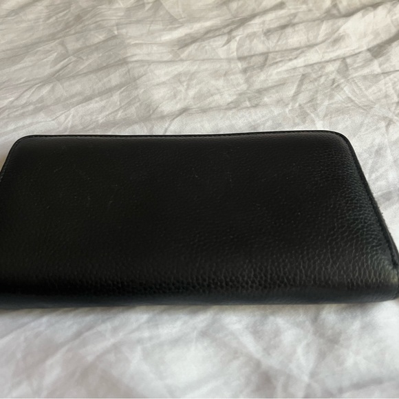 Alexander McQueen Leagher Zip Around Wallet Clutch with Golden Skull Authentic - Picture 5 of 14